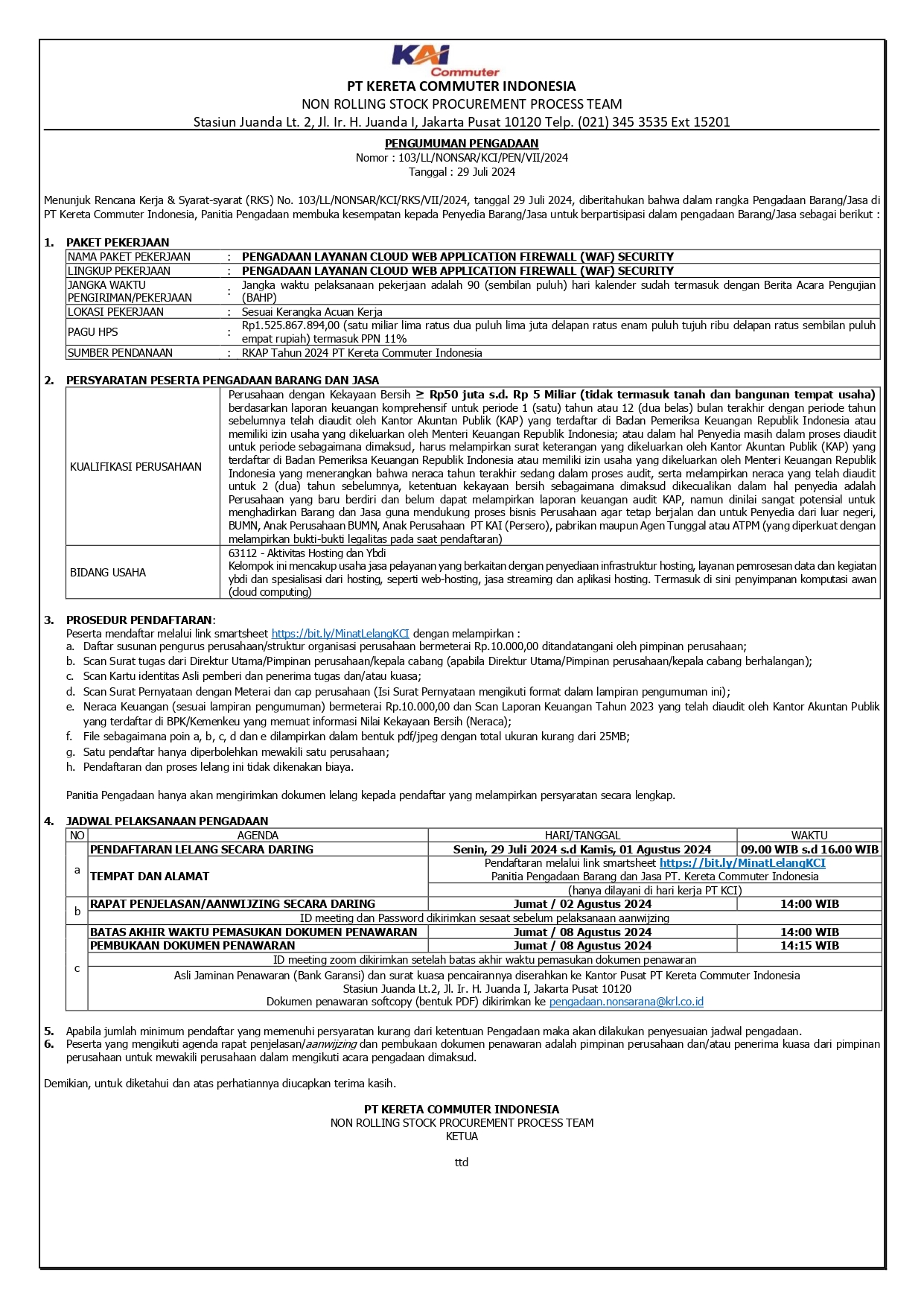 2 pengumuman 103 pengadaan layanan cloud wep application firewall waf security page 0001